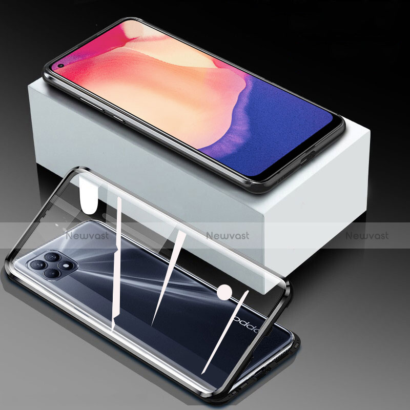 Luxury Aluminum Metal Frame Mirror Cover Case 360 Degrees for Oppo Reno4 SE 5G