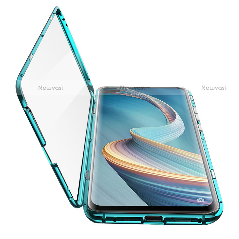 Luxury Aluminum Metal Frame Mirror Cover Case 360 Degrees for Oppo Reno4 Z 5G