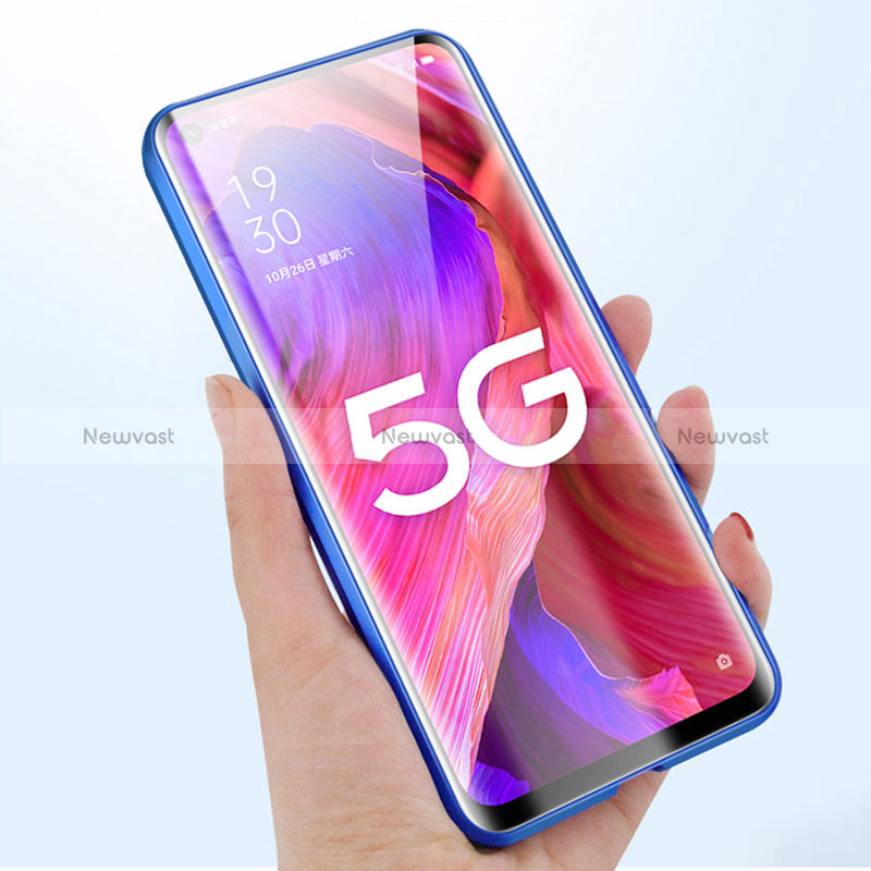 Luxury Aluminum Metal Frame Mirror Cover Case 360 Degrees for Oppo Reno6 Pro+ Plus 5G