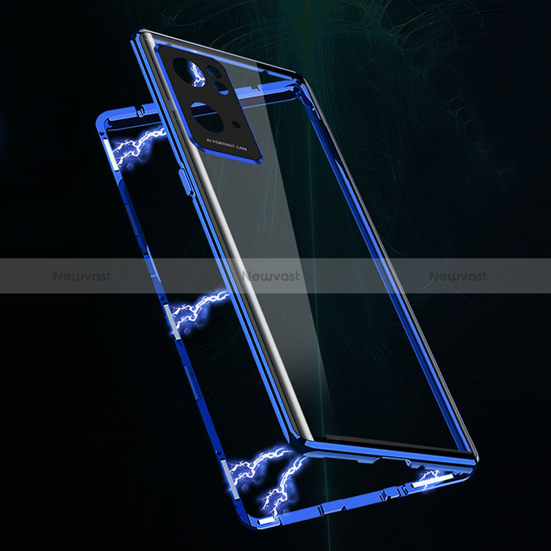 Luxury Aluminum Metal Frame Mirror Cover Case 360 Degrees for Oppo Reno7 Pro 5G