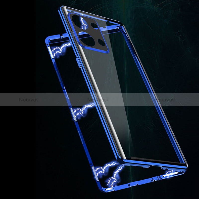 Luxury Aluminum Metal Frame Mirror Cover Case 360 Degrees for Oppo Reno8 Pro+ Plus 5G