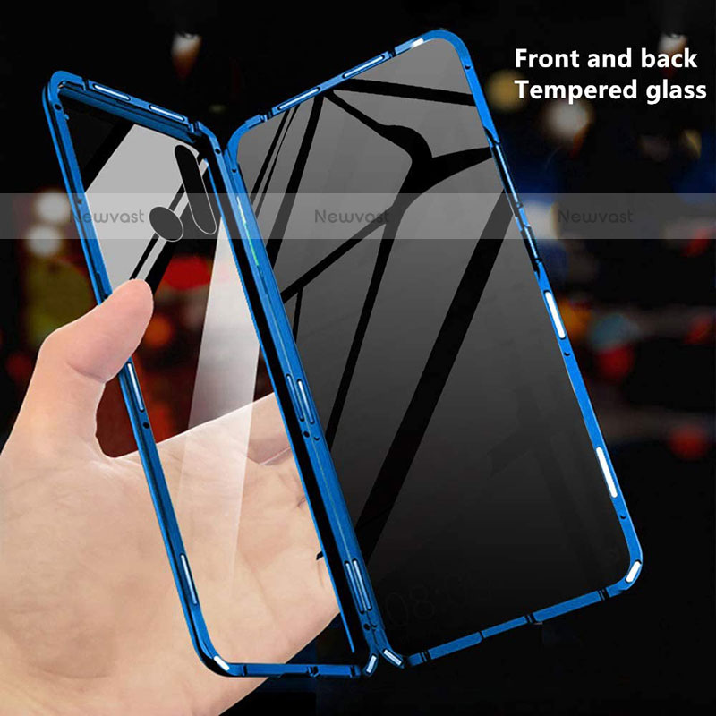 Luxury Aluminum Metal Frame Mirror Cover Case 360 Degrees for Samsung Galaxy A20