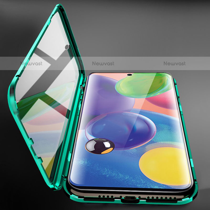 Luxury Aluminum Metal Frame Mirror Cover Case 360 Degrees for Samsung Galaxy A71 4G A715