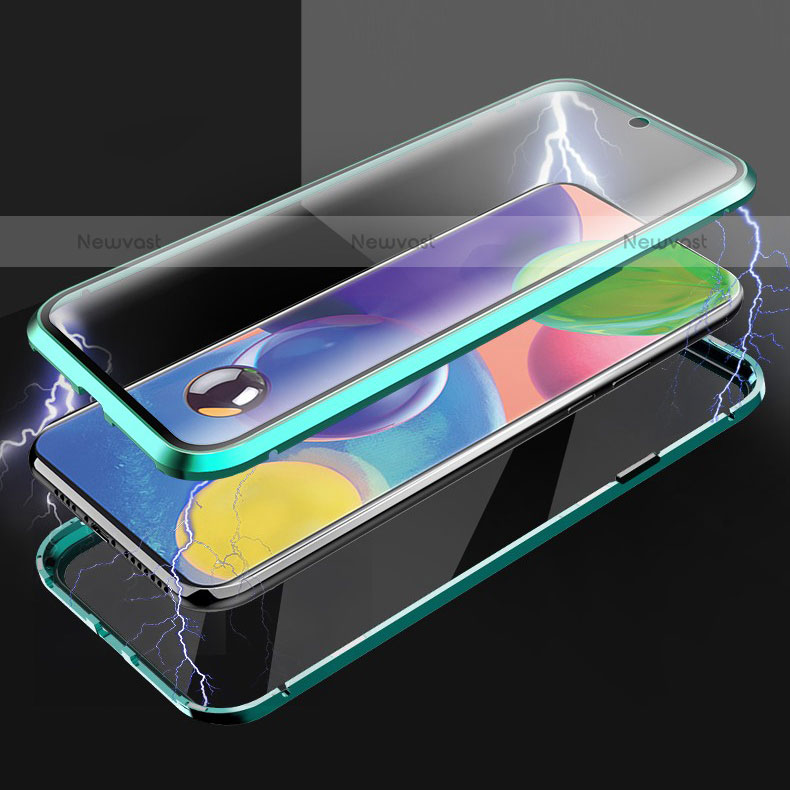 Luxury Aluminum Metal Frame Mirror Cover Case 360 Degrees for Samsung Galaxy A71 4G A715