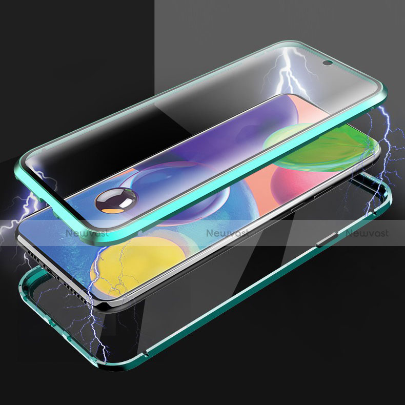 Luxury Aluminum Metal Frame Mirror Cover Case 360 Degrees for Samsung Galaxy A71 5G