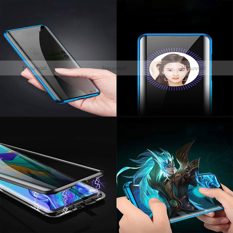 Luxury Aluminum Metal Frame Mirror Cover Case 360 Degrees for Samsung Galaxy A91