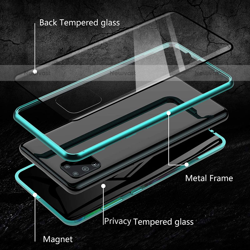 Luxury Aluminum Metal Frame Mirror Cover Case 360 Degrees for Samsung Galaxy M30s