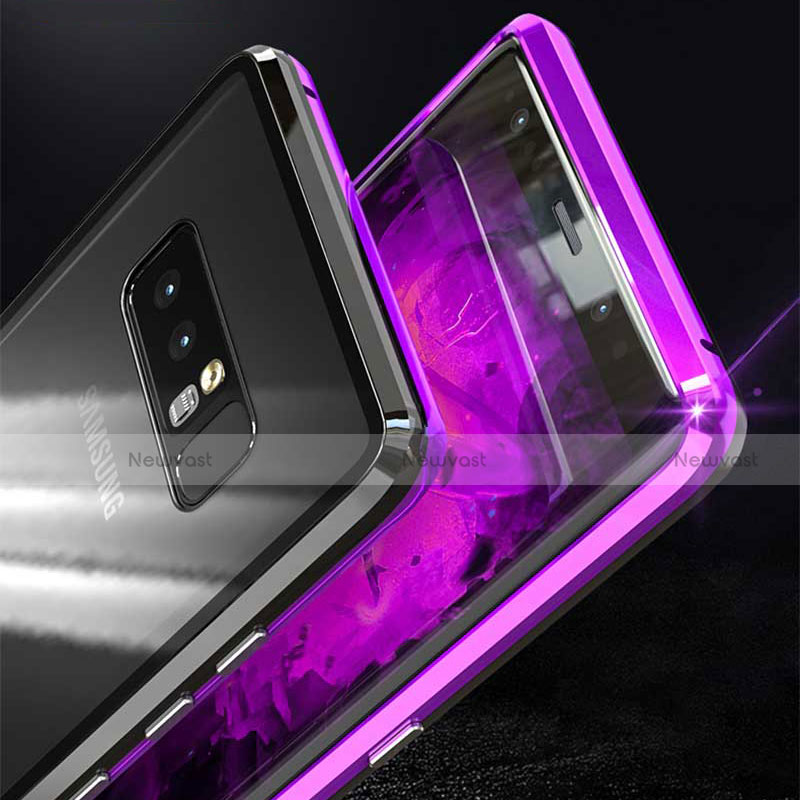 Luxury Aluminum Metal Frame Mirror Cover Case 360 Degrees for Samsung Galaxy Note 8 Duos N950F