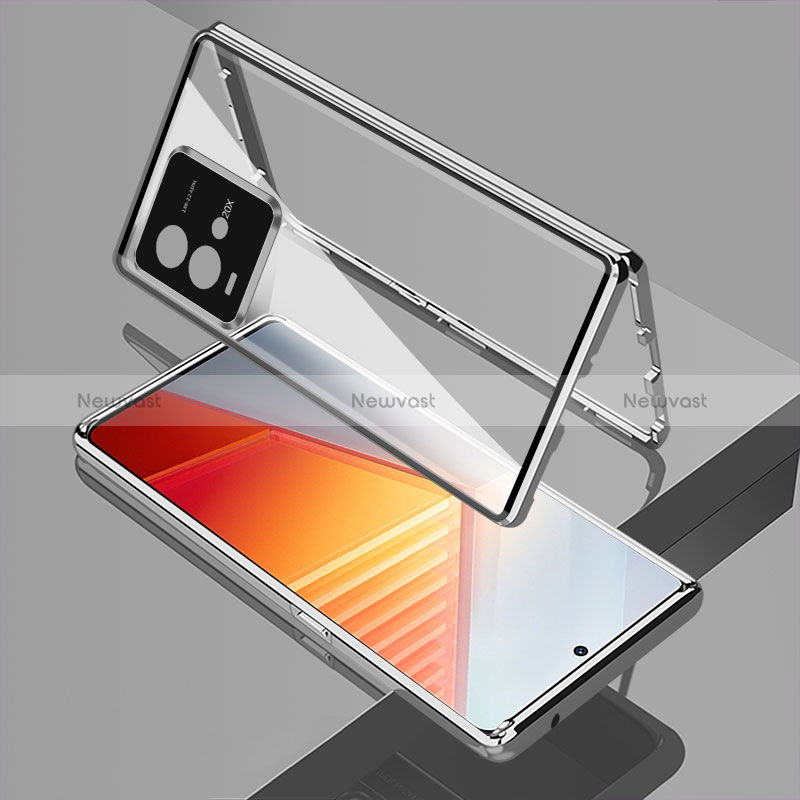 Luxury Aluminum Metal Frame Mirror Cover Case 360 Degrees for Vivo iQOO 10 5G