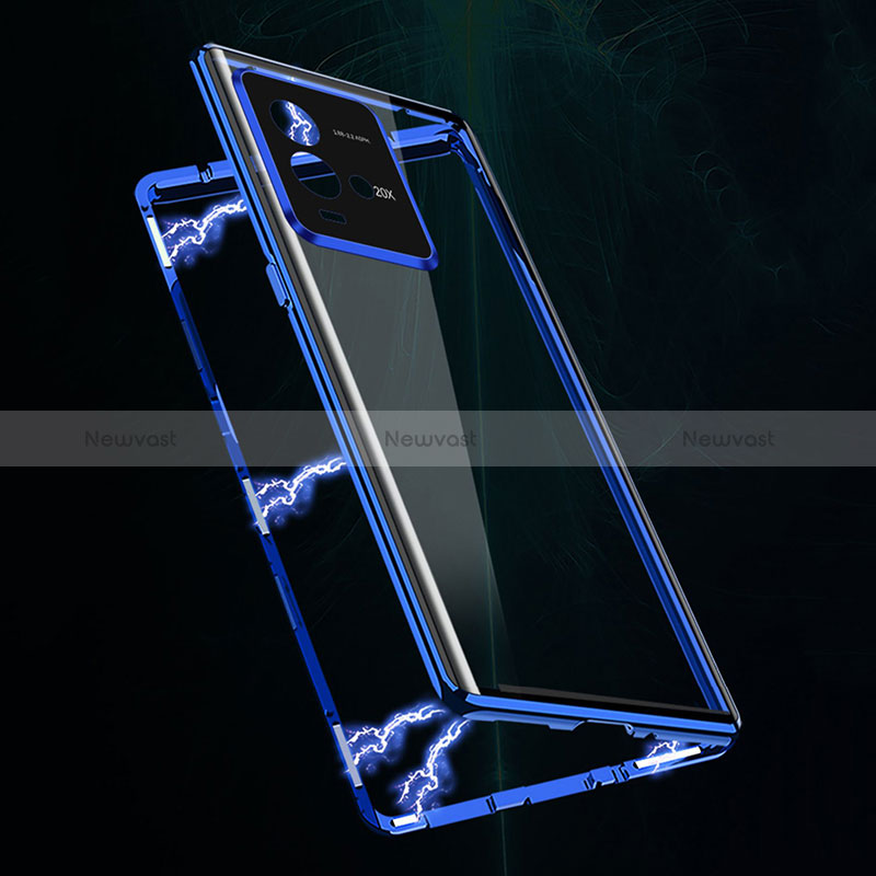 Luxury Aluminum Metal Frame Mirror Cover Case 360 Degrees for Vivo iQOO 10 5G