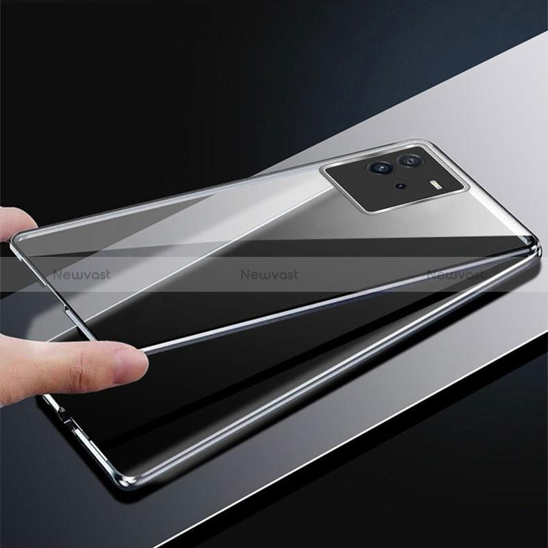 Luxury Aluminum Metal Frame Mirror Cover Case 360 Degrees for Vivo iQOO Neo6 5G