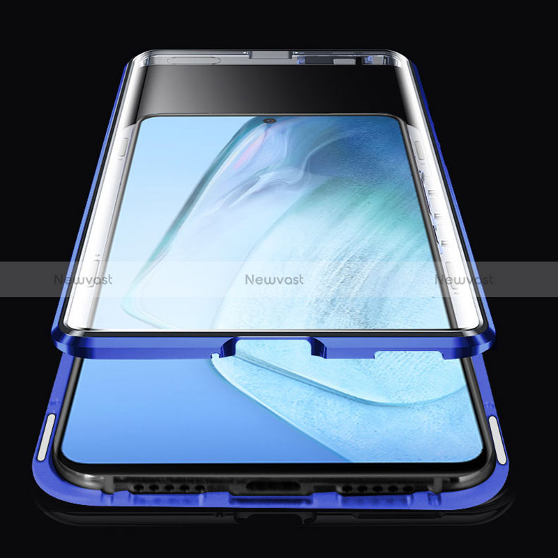 Luxury Aluminum Metal Frame Mirror Cover Case 360 Degrees for Vivo T1x 5G