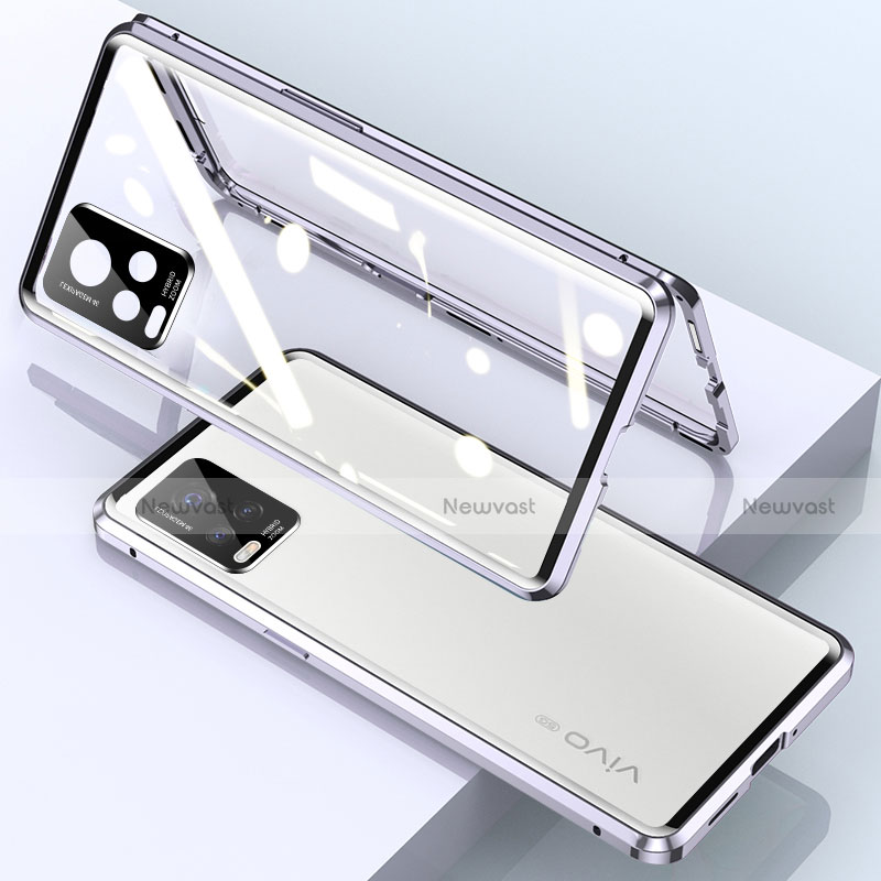 Luxury Aluminum Metal Frame Mirror Cover Case 360 Degrees for Vivo V20 Pro 5G