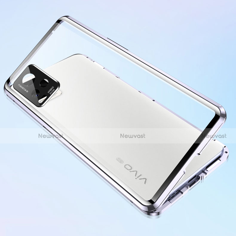 Luxury Aluminum Metal Frame Mirror Cover Case 360 Degrees for Vivo V20 Pro 5G