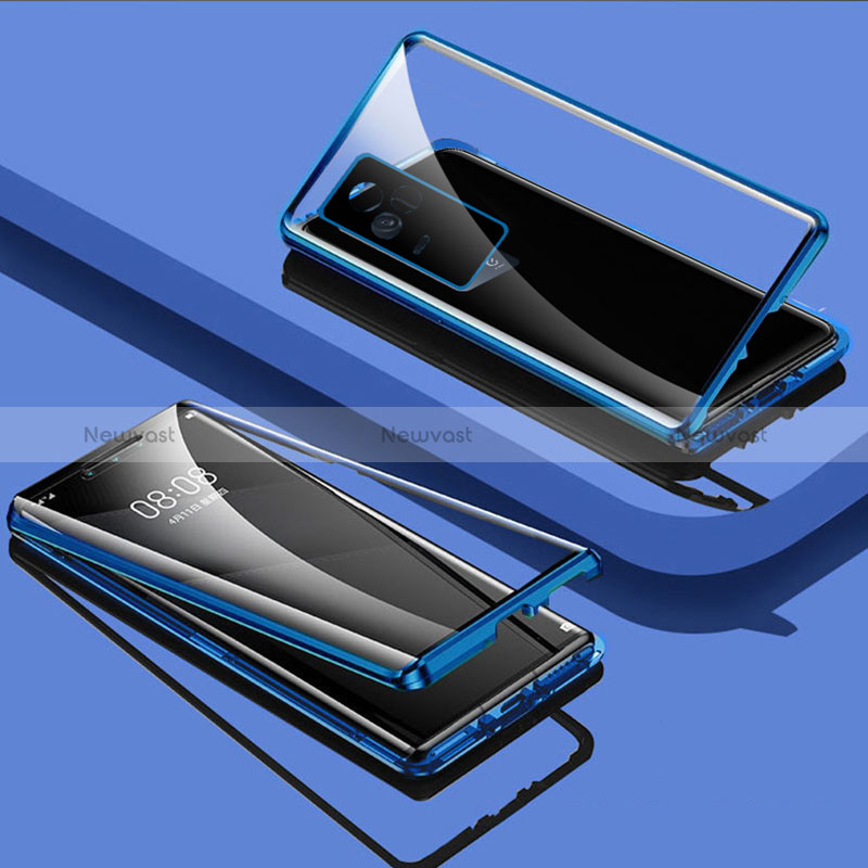 Luxury Aluminum Metal Frame Mirror Cover Case 360 Degrees for Vivo V21e 4G