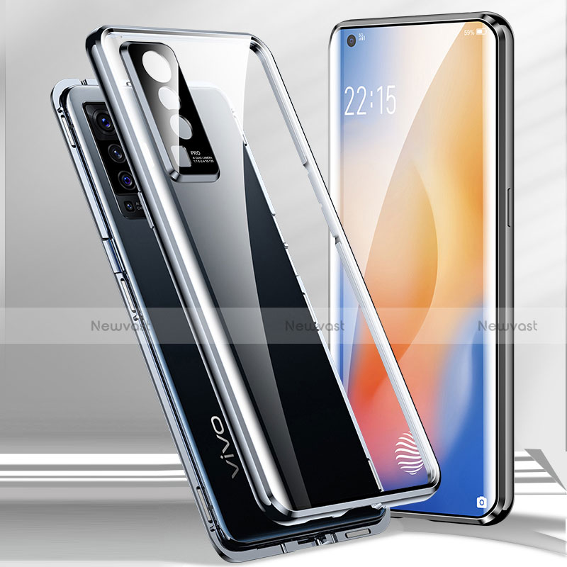 Luxury Aluminum Metal Frame Mirror Cover Case 360 Degrees for Vivo X50 5G
