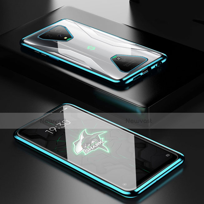 Luxury Aluminum Metal Frame Mirror Cover Case 360 Degrees for Xiaomi Black Shark 3 Pro Green