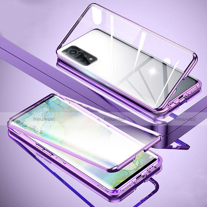 Luxury Aluminum Metal Frame Mirror Cover Case 360 Degrees for Xiaomi Mi 10T 5G