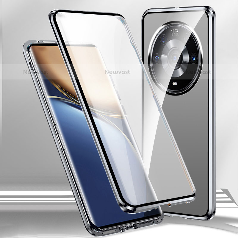 Luxury Aluminum Metal Frame Mirror Cover Case 360 Degrees for Xiaomi Mi 12 Ultra 5G Silver