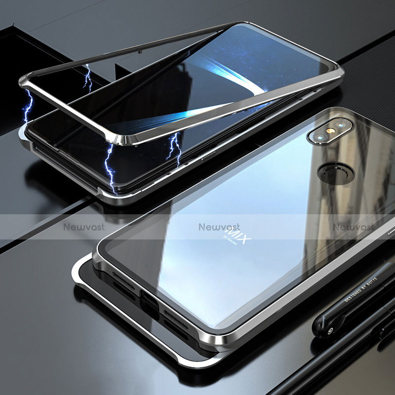 Luxury Aluminum Metal Frame Mirror Cover Case 360 Degrees for Xiaomi Mi Mix 3