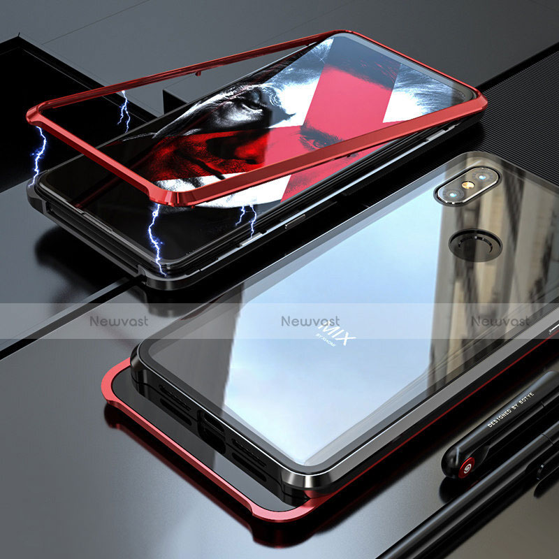 Luxury Aluminum Metal Frame Mirror Cover Case 360 Degrees for Xiaomi Mi Mix 3