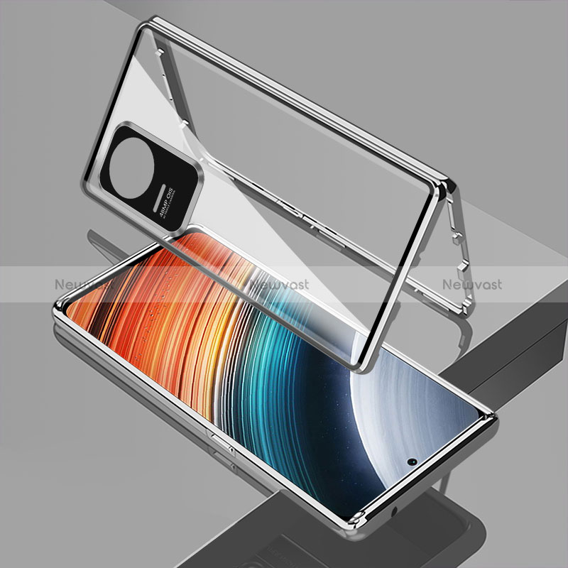 Luxury Aluminum Metal Frame Mirror Cover Case 360 Degrees for Xiaomi Poco F4 5G