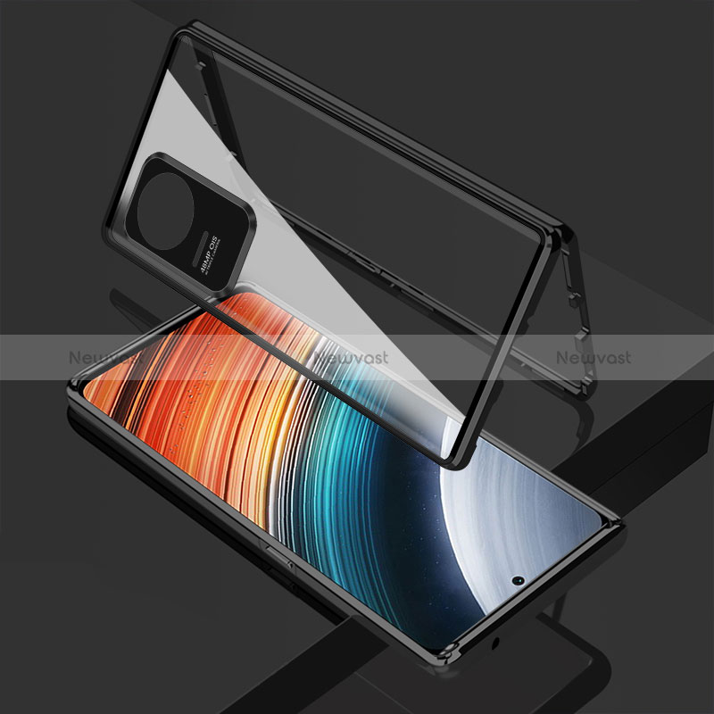 Luxury Aluminum Metal Frame Mirror Cover Case 360 Degrees for Xiaomi Poco F4 5G