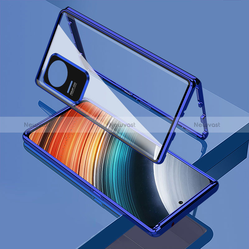 Luxury Aluminum Metal Frame Mirror Cover Case 360 Degrees for Xiaomi Poco F4 5G