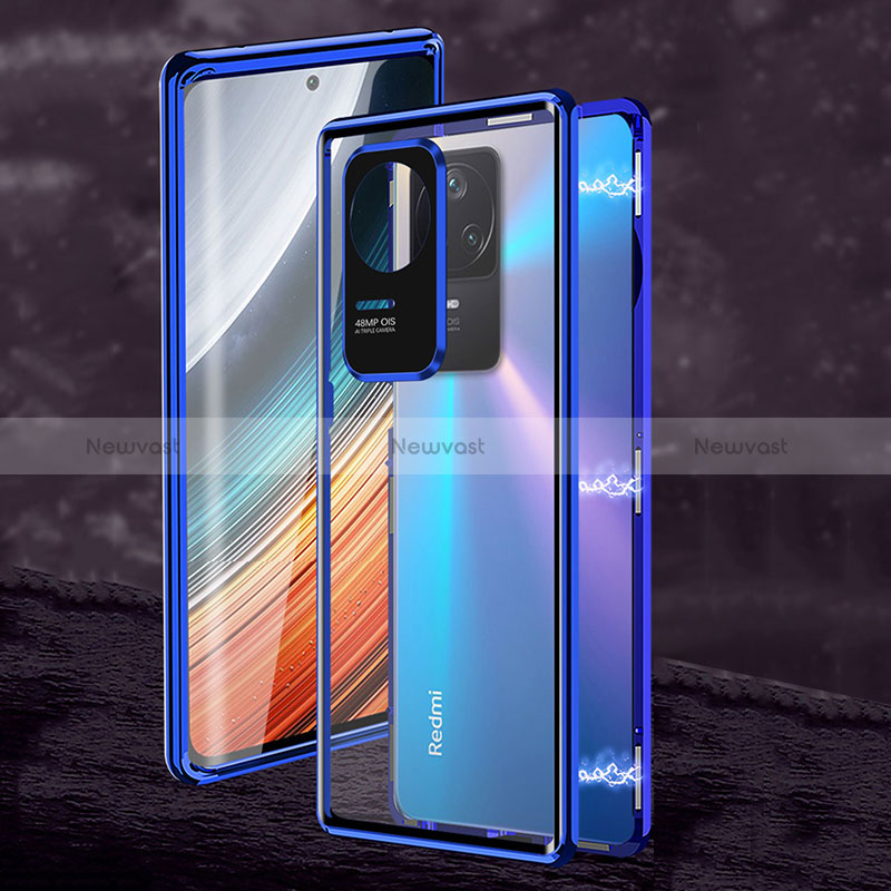 Luxury Aluminum Metal Frame Mirror Cover Case 360 Degrees for Xiaomi Poco F4 5G