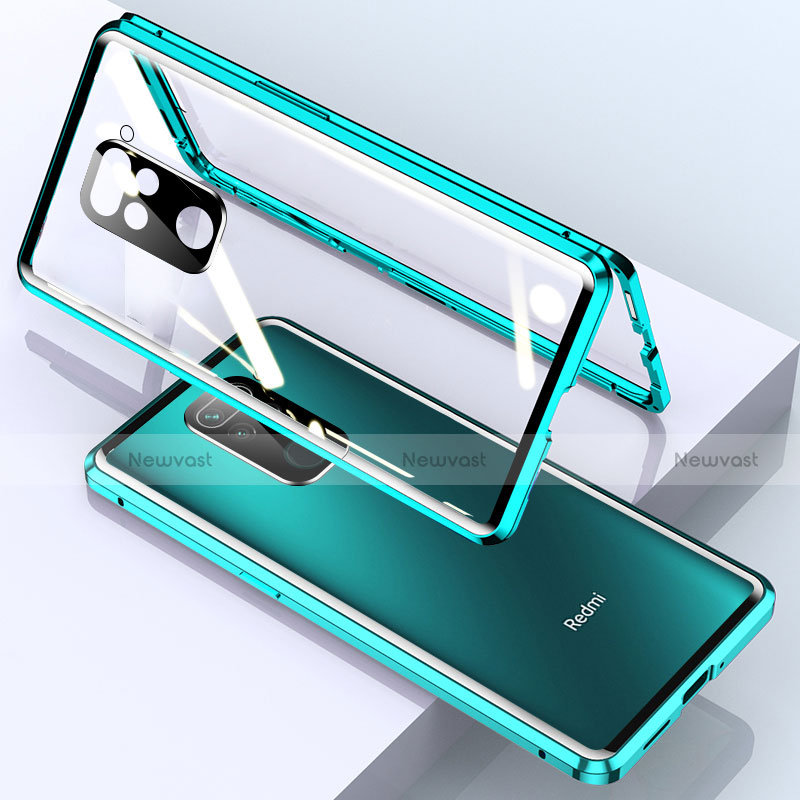 Luxury Aluminum Metal Frame Mirror Cover Case 360 Degrees for Xiaomi Redmi 10X 4G