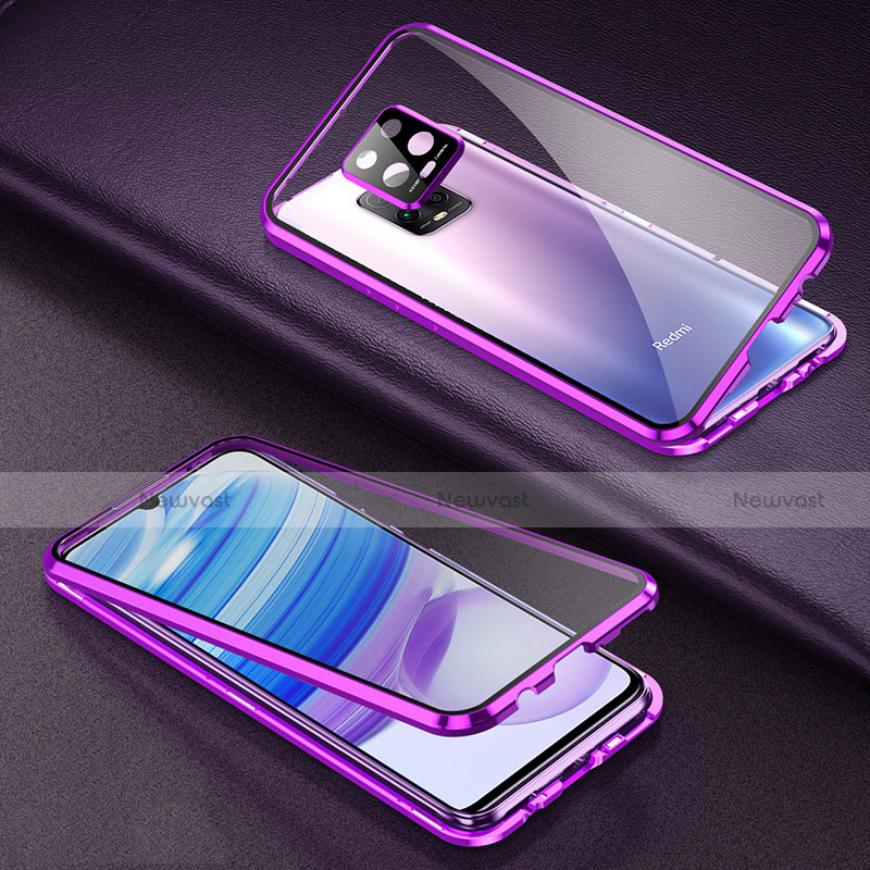 Luxury Aluminum Metal Frame Mirror Cover Case 360 Degrees for Xiaomi Redmi 10X Pro 5G