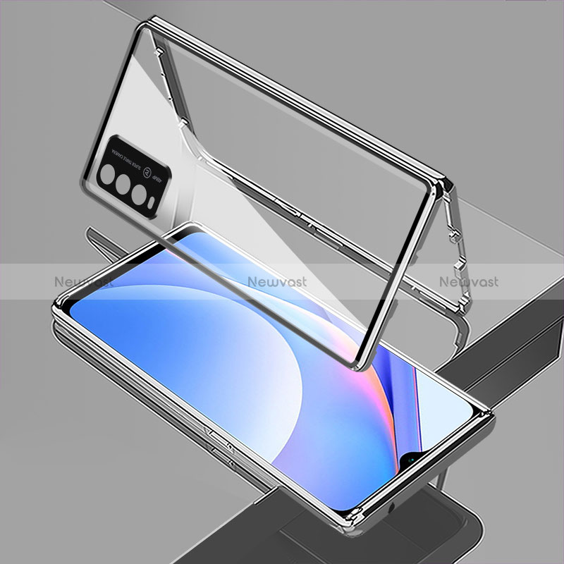 Luxury Aluminum Metal Frame Mirror Cover Case 360 Degrees for Xiaomi Redmi 9T 4G