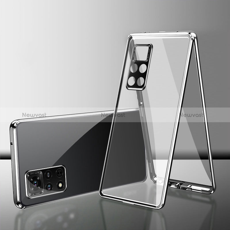 Luxury Aluminum Metal Frame Mirror Cover Case 360 Degrees for Xiaomi Redmi Note 11 Pro 4G