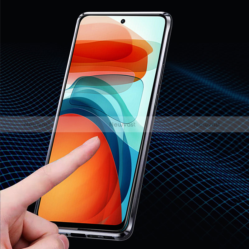 Luxury Aluminum Metal Frame Mirror Cover Case 360 Degrees for Xiaomi Redmi Note 11 SE 5G