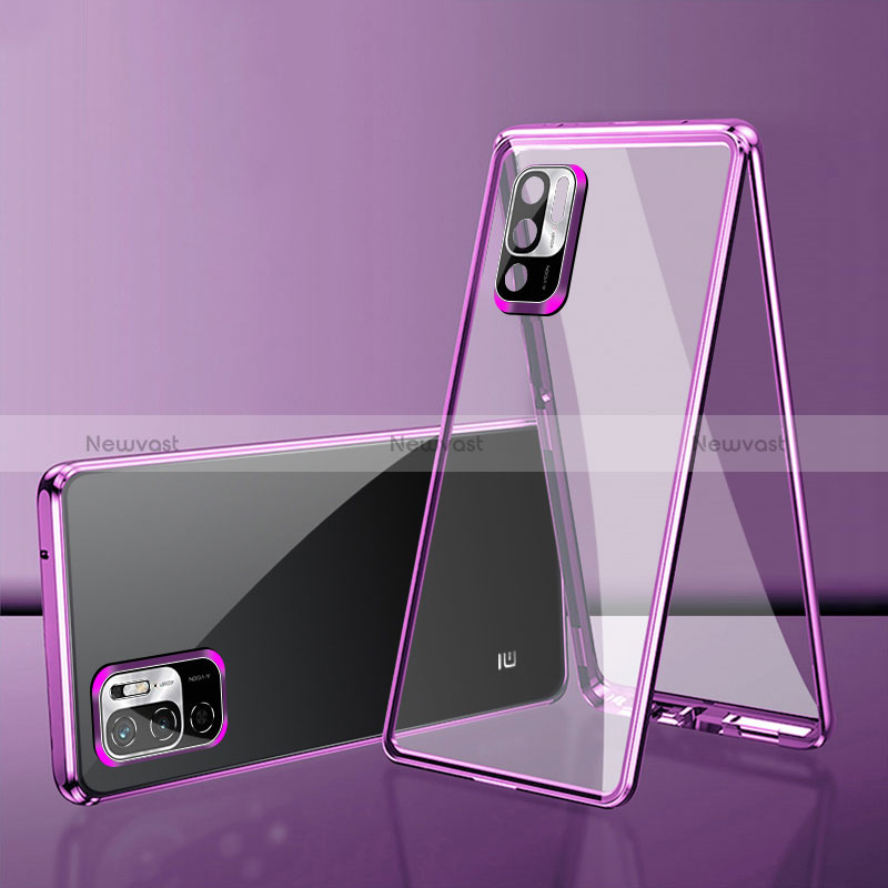 Luxury Aluminum Metal Frame Mirror Cover Case 360 Degrees for Xiaomi Redmi Note 11 SE 5G