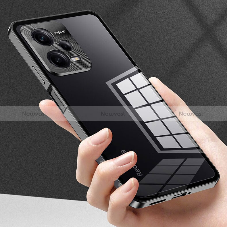 Luxury Aluminum Metal Frame Mirror Cover Case 360 Degrees for Xiaomi Redmi Note 12 Pro 5G