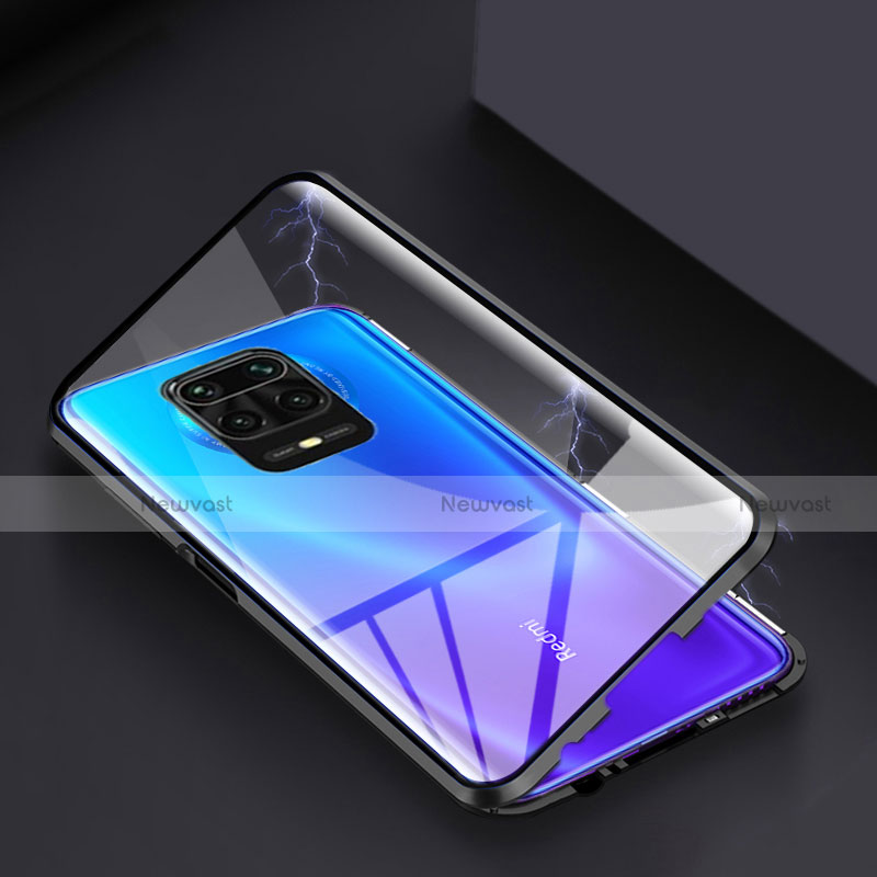 Luxury Aluminum Metal Frame Mirror Cover Case 360 Degrees for Xiaomi Redmi Note 9 Pro