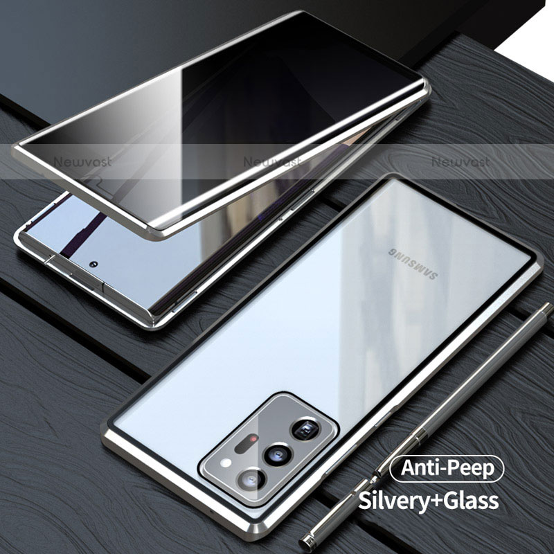 Luxury Aluminum Metal Frame Mirror Cover Case 360 Degrees LK1 for Samsung Galaxy Note 20 Ultra 5G