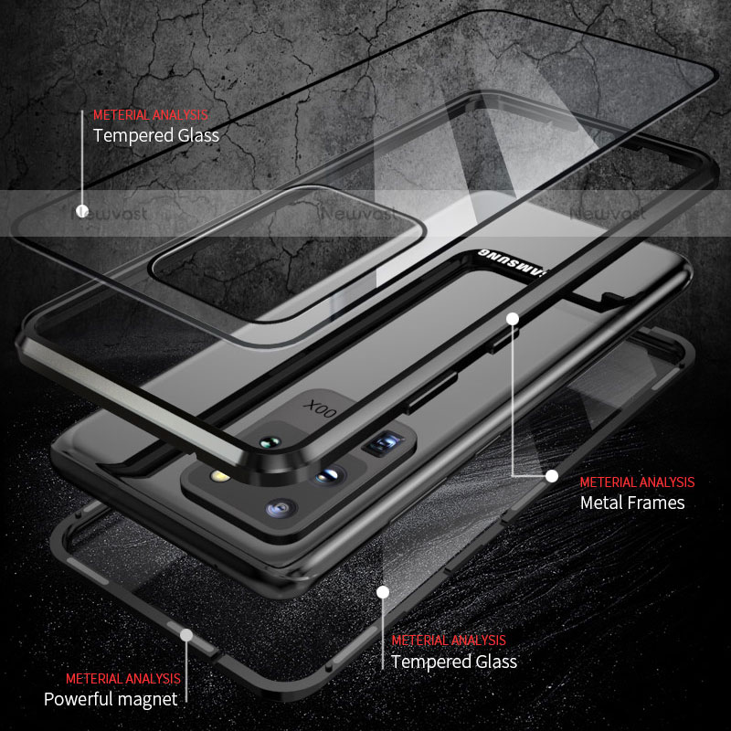 Luxury Aluminum Metal Frame Mirror Cover Case 360 Degrees LK1 for Samsung Galaxy S20 Ultra 5G