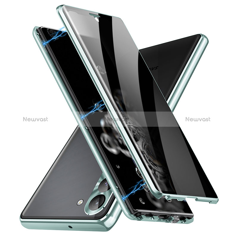 Luxury Aluminum Metal Frame Mirror Cover Case 360 Degrees LK2 for Samsung Galaxy S22 5G