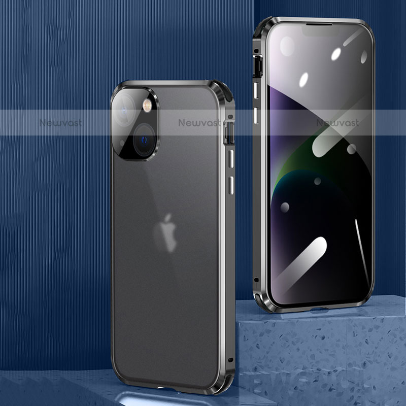 Luxury Aluminum Metal Frame Mirror Cover Case 360 Degrees LK3 for Apple iPhone 13