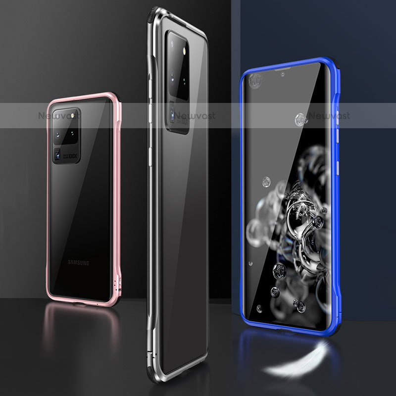 Luxury Aluminum Metal Frame Mirror Cover Case 360 Degrees LK3 for Samsung Galaxy S20 Ultra 5G