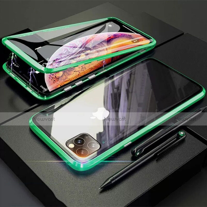 Luxury Aluminum Metal Frame Mirror Cover Case 360 Degrees M01 for Apple iPhone 11 Pro