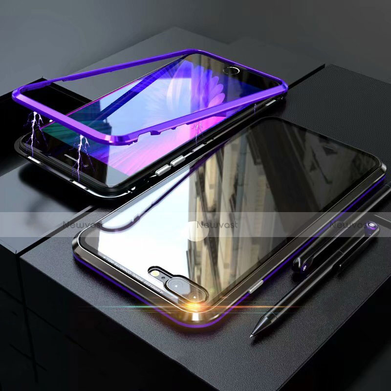 Luxury Aluminum Metal Frame Mirror Cover Case 360 Degrees M01 for Apple iPhone 7 Plus