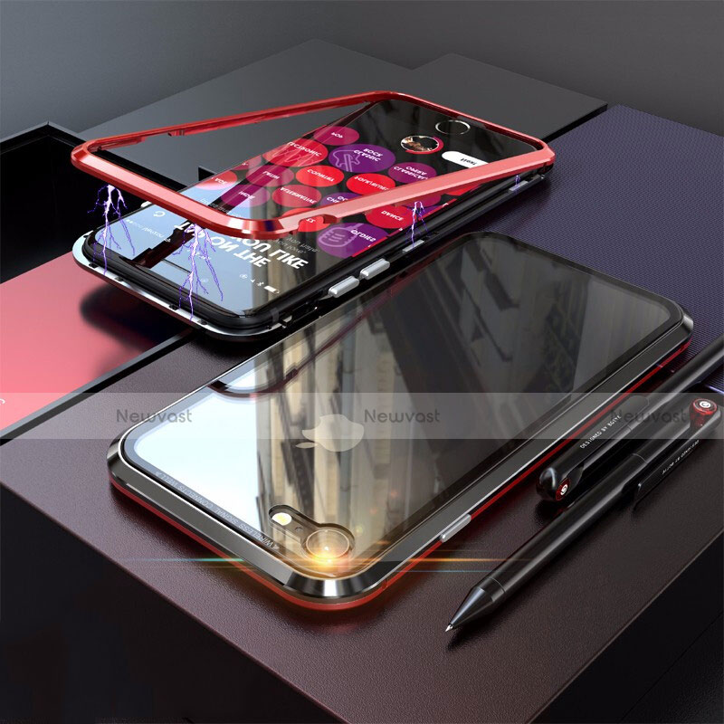 Luxury Aluminum Metal Frame Mirror Cover Case 360 Degrees M01 for Apple iPhone SE3 2022