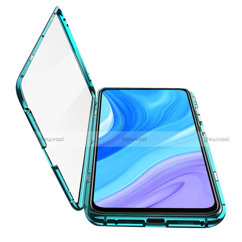 Luxury Aluminum Metal Frame Mirror Cover Case 360 Degrees M01 for Huawei Enjoy 10 Plus
