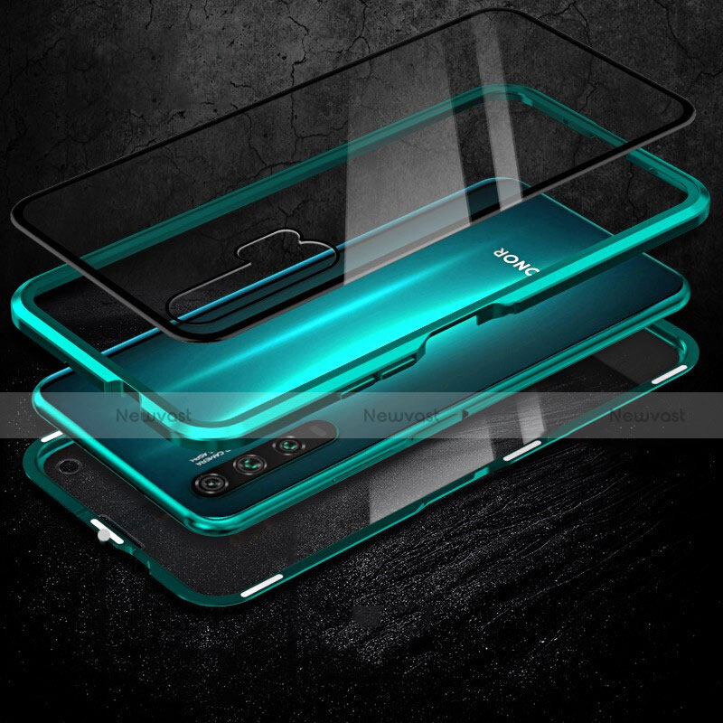 Luxury Aluminum Metal Frame Mirror Cover Case 360 Degrees M01 for Huawei Honor 20 Pro