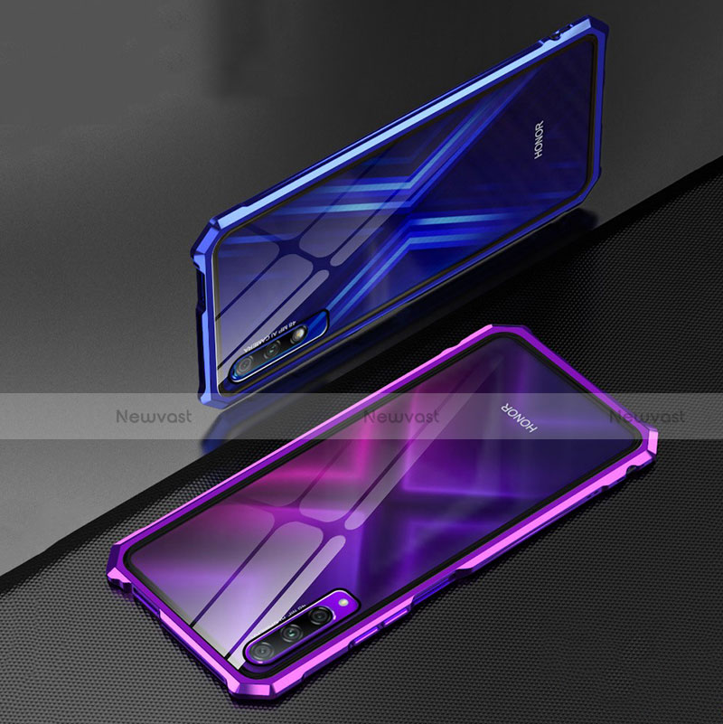 Luxury Aluminum Metal Frame Mirror Cover Case 360 Degrees M01 for Huawei Honor 9X Pro