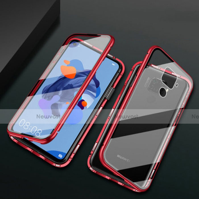 Luxury Aluminum Metal Frame Mirror Cover Case 360 Degrees M01 for Huawei Nova 5i Pro