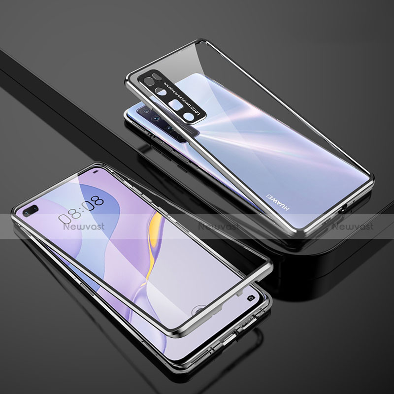 Luxury Aluminum Metal Frame Mirror Cover Case 360 Degrees M01 for Huawei Nova 7 Pro 5G